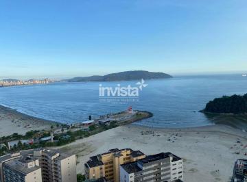 Apartamento · 134m² · 3 Quartos · 2 Vagas · Apartamento 3 Quartos com Vista Mar no José Menino, Santos – Mobiliado, 2 Vagas