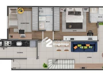 Apartamento · 124m² · 2 Quartos · 2 Vagas · Cobertura com 2 dormitórios à venda, 124 m² por R$ 1.290.000,00 - Centro - São Bernardo do Campo/SP