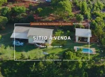 Rural · 2802m² · 3 Quartos · Sítio a venda no povoado do Pará, Carmópolis de Minas/MG.