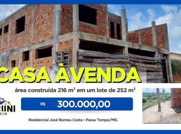 Casa · 216m² · 3 Quartos · 2 Vagas · Casa á venda, Residencial José Romeu Costa - Passa Tempo/MG.