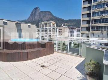 Apartamento · 222m² · 3 Quartos · 2 Vagas · Cobertura duplex em Botafogo,vista livre para o Cristo,terraço com piscina e áre