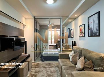 Apartamento · 26m² · 1 Quarto · 1 Vaga · QMSW 5 - Kitnet studio mobiliada no Ed Varandas, vista livre com vaga de garagem
