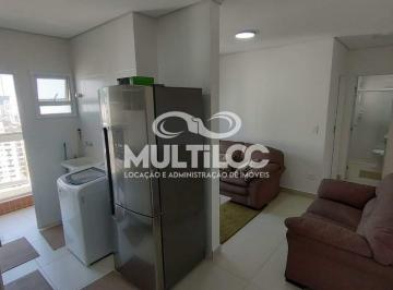 Apartamento · 40m² · 1 Quarto · 1 Vaga · Apartamento mobiliado de 1 dormitório com varanda gourmet em Boqueirão – Praia Grande