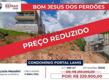 Terreno · 300m² · Terreno à venda, 300m² por R$ 229.900 - Condomínio Portal Lamis - Atibaia/SP