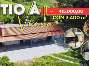 Rural · 3285m² · 4 Quartos · Sítio á venda, Dois Moirões - Zona Rural - Passa Tempo/MG.