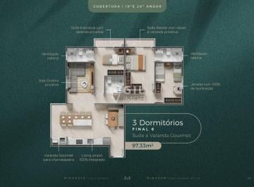 Apartamento · 97m² · 3 Quartos · 1 Vaga · Cobertura em Loteamento Villa Branca, Jacareí/SP de 97m² 3 quartos à venda por R$ 1.002.499,00