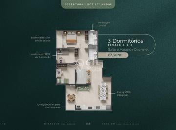 Apartamento · 87m² · 3 Quartos · 1 Vaga · Cobertura em Loteamento Villa Branca, Jacareí/SP de 87m² 3 quartos à venda por R$ 900.014,00