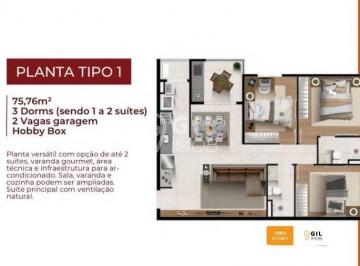 Apartamento · 76m² · 3 Quartos · 1 Vaga · Apartamento em Jardim Califórnia, Jacareí/SP de 76m² 3 quartos à venda por R$ 573.333,00