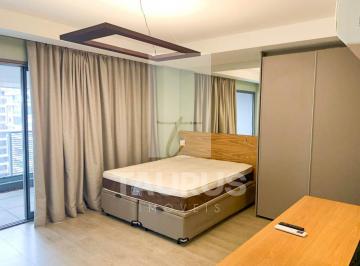 Foto 01 · Studio mobiliado para alugar, com 1 quarto, 1 vaga, no Brooklin, São Paulo-SP.