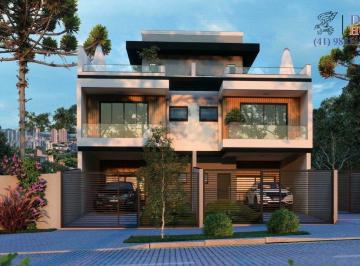 Fachada frente · Casa em Condomínio de 166,47m² no bairro Guabirotuba, com 3 quartos (1 suíte), 4 banheiros e 2 vagas