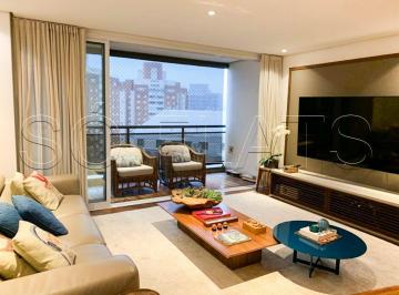 Apartamento · 120m² · 2 Quartos · 3 Vagas · Flat mobiliado 120m² em Moema com 2 dormitórios e 3 vagas próximo ao metrô