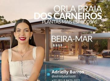 Apartamento de 3 quartos, Mata Meridional Pernambucana · Flat a venda na Praia dos Carneiros! Beira Mar Orla Praia dos Carneiros