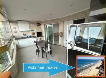Apartamento de 3 quartos, Praia Grande · Vista para o mar 3 quartos com churrasqueira e vista para o mar em Praia Grande
