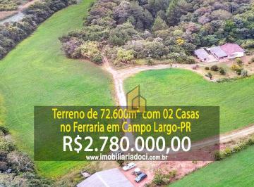 3d8090bbd789ff0096f3381bdff9743f5d2544f9 · Terreno de 72.600m² com 02 Casas no Ferraria em Campo Largo-PR  - A venda por R$2.780.000,00