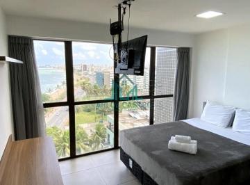 Apartamento · 26m² · 1 Quarto · 1 Vaga · Apartamento Studio, Beira-mar da Praia de Cruz das Almas, Mobiliado - Maceió Alagoas