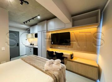 Apartamento · 22m² · 1 Quarto · Studio mobiliado na Paulista com varanda no Paraíso ideal para morar ou investir