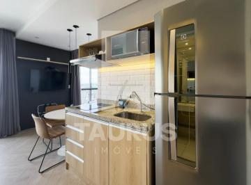 Foto 01 · Apartamento para alugar , 1 quarto mobiliado no Brooklin - São Paulo.**