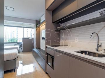 Apartamento · 26m² · 1 Quarto · Apartamento studio mobiliado para aluguel em Moema com 26m², varanda integrada e 1 banheiro