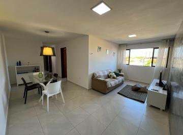 Sala na posição Leste · Apartamento MOBILIADO com 3 dormitórios à venda, 76 m² por R$ 399.900 - Poço - Cabedelo/PB