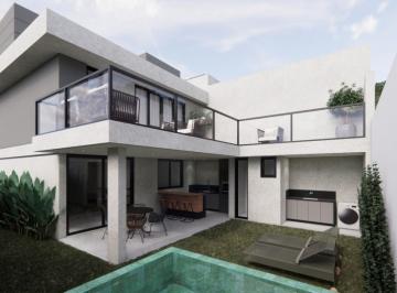 Casa · 213m² · 3 Quartos · 3 Vagas · Casa Geminada Moderna de Alto Padrão com 213 m², Espaço Gourmet e Entrega em Janeiro de 2027 no bair