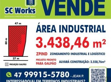 Terreno · 3438m² · Terreno no Polo Empresarial VTO Araquari/SC
