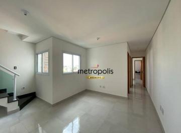 Sala de estar · Cobertura com 2 dormitórios à venda, 88 m² por R$ 550.000,00 - Vila Alzira - Santo André/SP