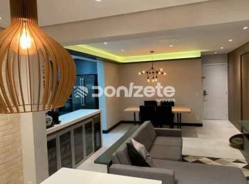 Apartamento · 103m² · 3 Quartos · 2 Vagas · Apartamento 3 suítes com varanda gourmet em Santo André Centro – 2 vagas, mobiliado e pronto para fi