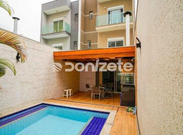 Casa · 349m² · 4 Quartos · 4 Vagas · Sobrado residencial com 4 suítes, 349 m², Jardim – Santo André (Financia e aceita permuta)