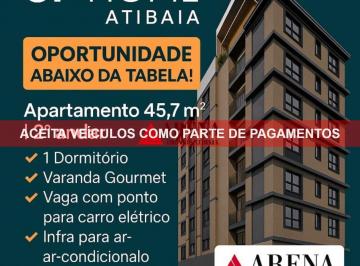 Foto 01 · Apartamento à venda em Atibaia-SP, Alvinópolis: 1 quarto, 2 salas, 1 banheiro, 1 vaga de garagem, 45