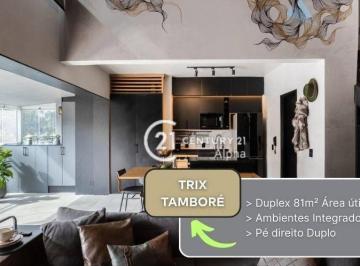 57e9678662907c0d63b60824bbba91b65a8f68ef · Apartamento com 1 dormitório à venda, 81 m² por R$ 1.080.000,00 - Centro Empresarial Tamboré - Santa