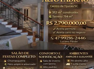 Casa de 5 quartos, Tijucas · Casa Alto Padrão em Tijucas SC– Aceita carro/ apt