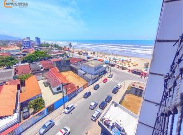 Apartamento de 2 quartos, Mongaguá · Apartamento com sacada vista mar | Prédio com elevador