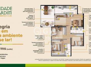 Apartamento · 80m² · 3 Quartos · 2 Vagas · Apartamento em Jardim Didinha, Jacareí/SP de 80m² 3 quartos à venda por R$ 617.504,00