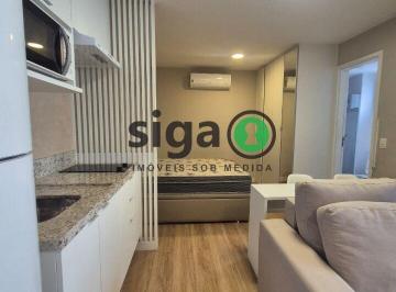 Apartamento · 32m² · 1 Quarto · 1 Vaga · Studio mobiliado para Locação no Itaim Bibi com Vaga de Garagem.