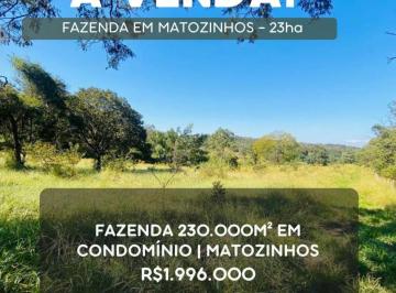 Rural de 3 quartos, Matozinhos · FAZENDA 230.000M² EM CONDOMÍNIO | MATOZINHOS