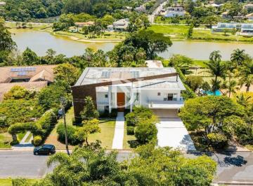 Casa · 1064m² · 11 Quartos · 6 Vagas · Casa de Luxo à Venda na Fazenda Vila Real de Itu – Frente para o Lago, Arquitetura Moderna e 11 Suít