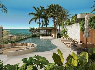 Piscina com lareira ao ar livre e bar molhado, no lazer do Brava Concetto (imagem ilustrativa) · Apartamento 4 quartos 367,61m² Praia Brava Itajaí