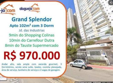 cce1d238e90b8299b1236d06f517b896e36c9b6f · Apartamento com 3 dormitórios à venda, 102 m² por R$ 970.000 - Jardim das Indústrias - São José dos