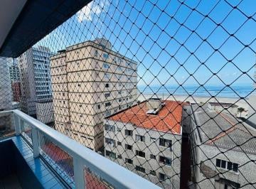 Varanda · Apartamento VISTA MAR com 1 dormitório à venda, 42 m² por R$ 375.000 - Aviação - Praia Grande/SP