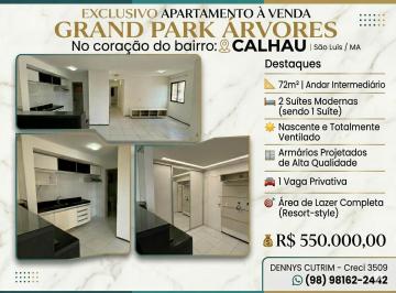 202605281727515836.png · APARTAMENTO À VENDA | GRAND PARK ÁRVORES | 72m² | 2 QUARTOS (1 SUÍTE) | SÃO LUÍS/MA