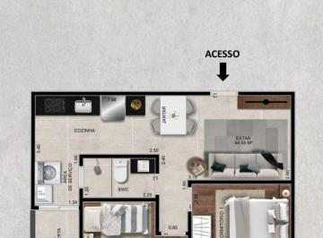 Apartamento · 55m² · 2 Quartos · 1 Vaga · Apartamento em Vila Nivi, São Paulo/SP de 55m² 2 quartos à venda por R$ 380.000,00