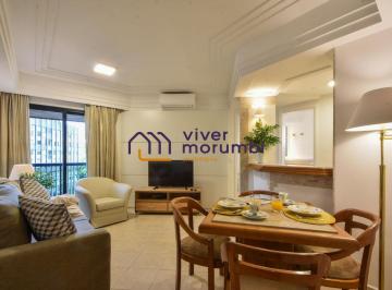 Apartamento · 44m² · 1 Quarto · 1 Vaga · Flat mobiliado com varanda no Jardim Paulistano