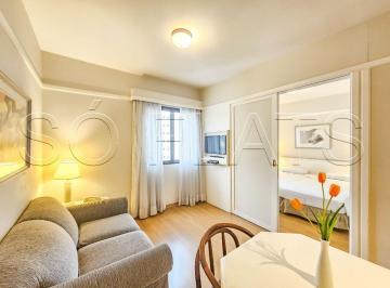 Apartamento · 32m² · 1 Quarto · 1 Vaga · Flat à venda no Jardim Paulista, 32m², mobiliado, com vaga e alto potencial de investimento