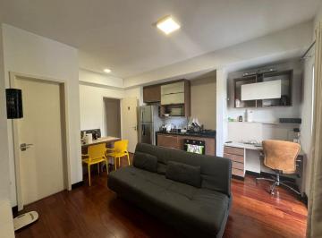 Imagem sala dois ambientes · Apartamento Mobiliado à Venda e Locação no Trix Tamboré – 50 m²