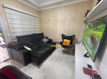 Sala(casa 1) · Duas Casa com 2 dormitórios cada à venda, 191 m² por R$ 1.180.000 - Nova Gerti - São Caetano do Sul/