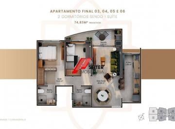 Apartamento · 74m² · 2 Quartos · Apartamento a Venda com 2 Dormitórios no Jardim do Oriente.