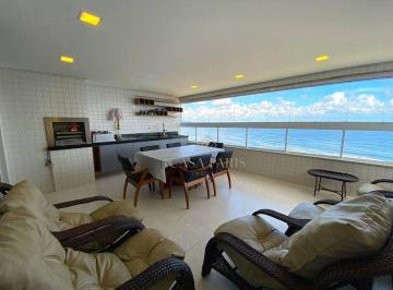 Varanda Gourmet · Apartamento FRENTE MAR com 3 dormitórios à venda, 140 m² por R$ 1.700.000 - Caiçara - Praia Grande/S