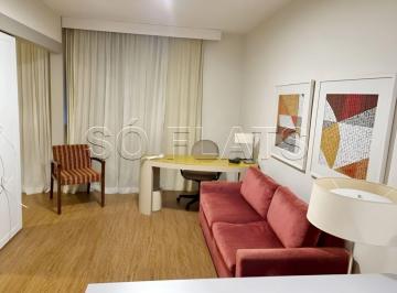 Apartamento · 32m² · 1 Quarto · 1 Vaga · Flat em Alphaville disponível para locação com excelente localização próx de vias de acesso para SP.