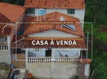Casa · 230m² · Casa à venda, na Rua Vitargino Marques da Costa, Bairro Cacimba, Carmópolis de Minas - M.G