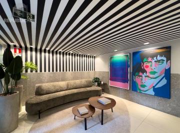 hall de entrada moderno com paisagismo · APTO 2D VENDA